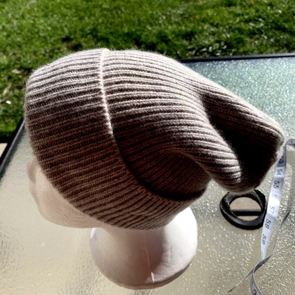 TAHARI unisex 100% gray cashmere hat one size main image 4